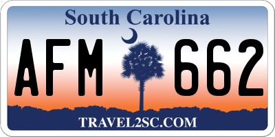SC license plate AFM662