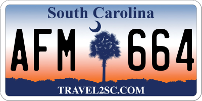 SC license plate AFM664