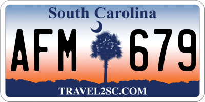 SC license plate AFM679