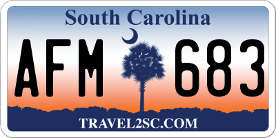 SC license plate AFM683