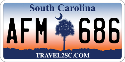 SC license plate AFM686