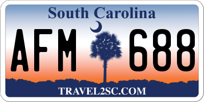 SC license plate AFM688