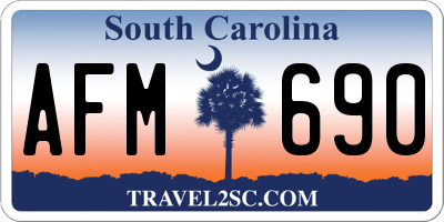 SC license plate AFM690