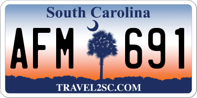 SC license plate AFM691