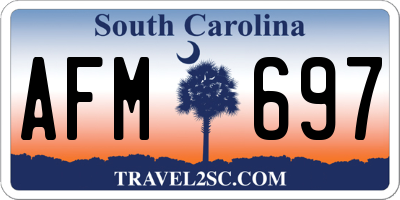 SC license plate AFM697