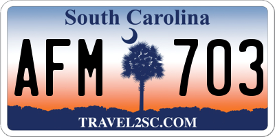 SC license plate AFM703