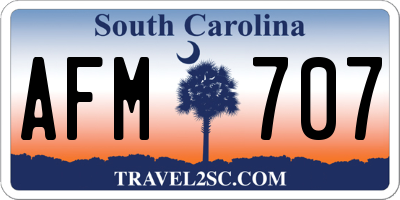 SC license plate AFM707
