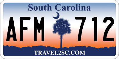 SC license plate AFM712