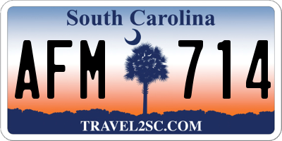 SC license plate AFM714