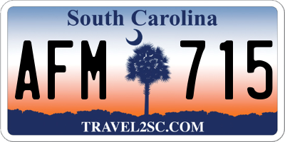 SC license plate AFM715