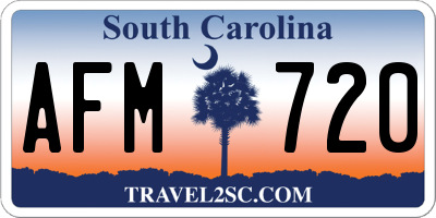 SC license plate AFM720