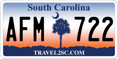 SC license plate AFM722