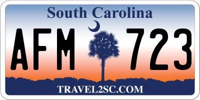 SC license plate AFM723