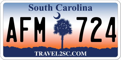 SC license plate AFM724