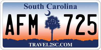 SC license plate AFM725