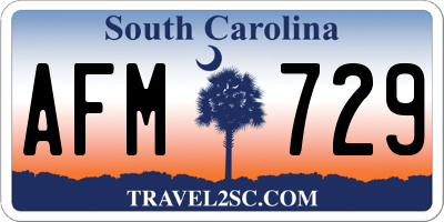 SC license plate AFM729