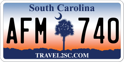 SC license plate AFM740
