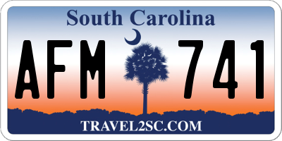 SC license plate AFM741
