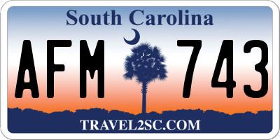 SC license plate AFM743