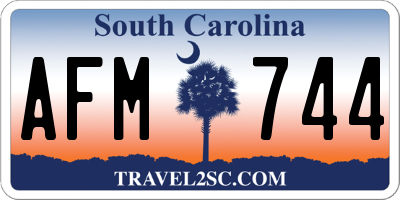 SC license plate AFM744