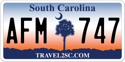 SC license plate AFM747