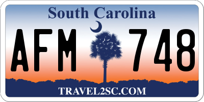 SC license plate AFM748