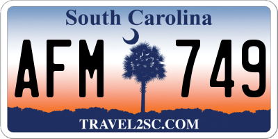 SC license plate AFM749