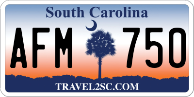 SC license plate AFM750