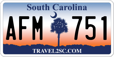 SC license plate AFM751