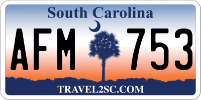 SC license plate AFM753
