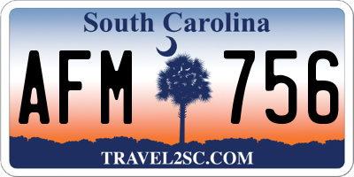 SC license plate AFM756