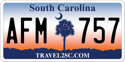 SC license plate AFM757