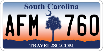 SC license plate AFM760