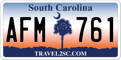 SC license plate AFM761