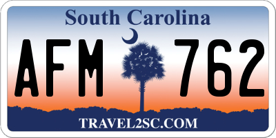 SC license plate AFM762
