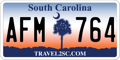 SC license plate AFM764