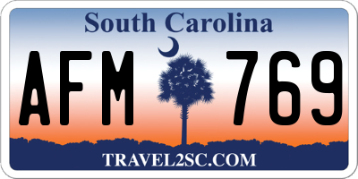SC license plate AFM769
