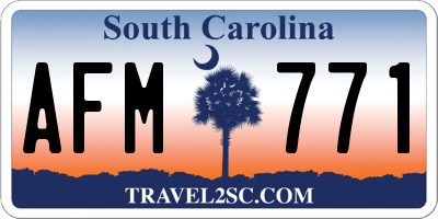 SC license plate AFM771