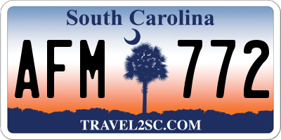 SC license plate AFM772