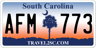 SC license plate AFM773