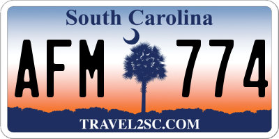 SC license plate AFM774