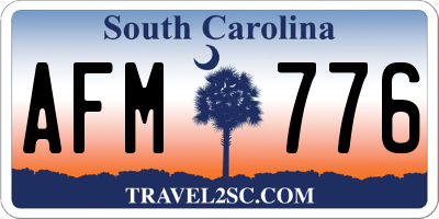 SC license plate AFM776