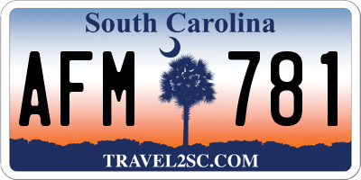 SC license plate AFM781