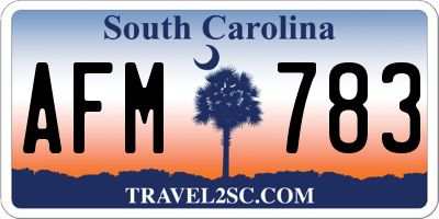 SC license plate AFM783