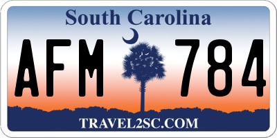 SC license plate AFM784