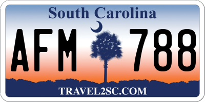 SC license plate AFM788