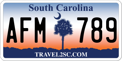 SC license plate AFM789