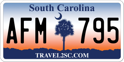 SC license plate AFM795