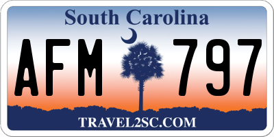 SC license plate AFM797