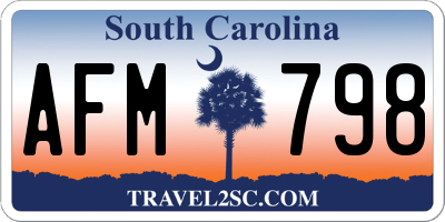 SC license plate AFM798